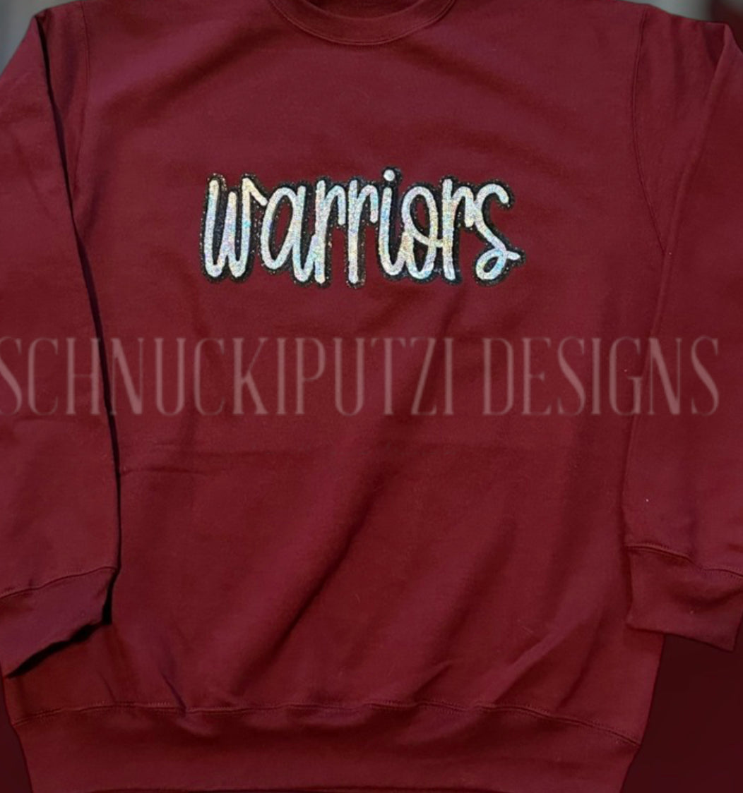 Warriors Sequin Crew
