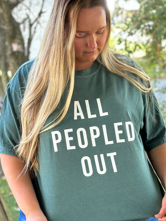 All Peopled Out Shirt, Funny Anti Social Tee