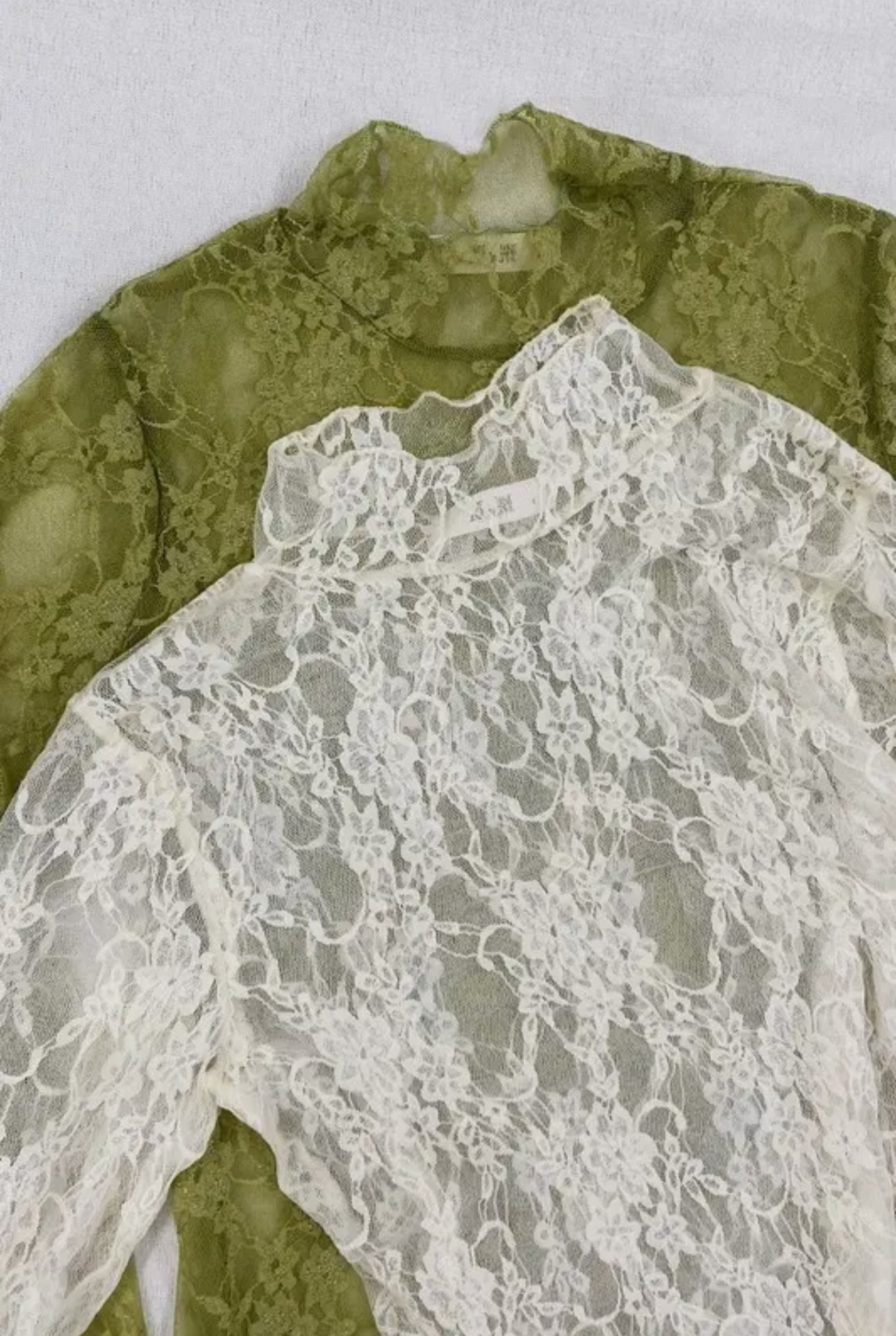 PLUS SIZE Mesh Floral print top: WHITE